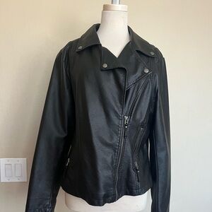Women's Black Faux Leather Jacket